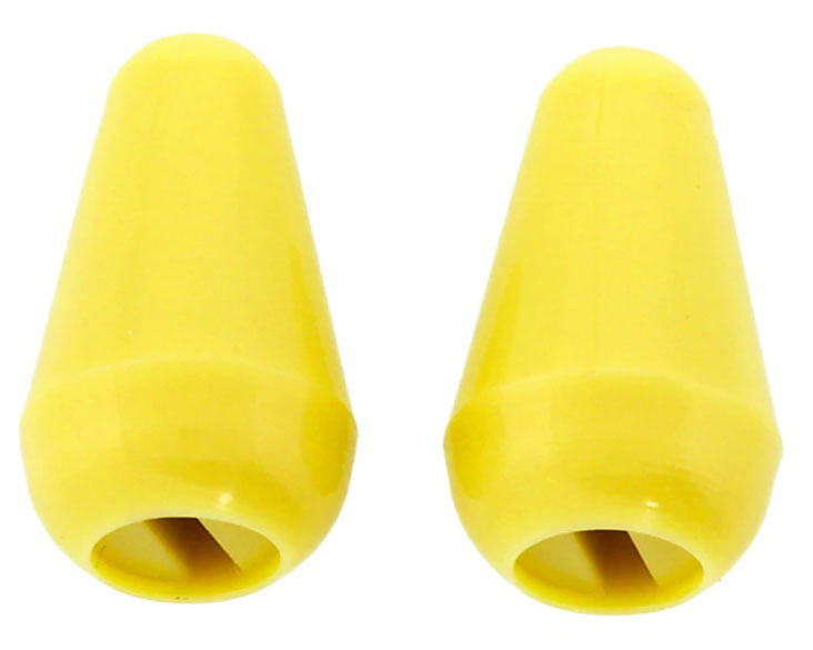 Beschreibung: Knopf für Strat(TM) 5-Weg Schalter (USA), gelb (2 Stck.) AP SK 0710-020 Schalterknopf Strat gelb