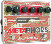 Bass Metaphors ist ein simpel aber sehr effektiv und sinnvoll aufgebauter Bass Preamp mit speziell für Bass ausgelegtem EQ, Kompressor (schaltbar) und Verzerrer (schaltbar). Macht auch als ... Electro Harmonix Bass Metaphors