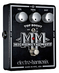 Dies ist die vereinfachte Version des Metal Muff. Mit dem Tone Regler lassen sich die Mitten um +/- 15 dB boosten oder …... Electro Harmonix Micro Metal Muff