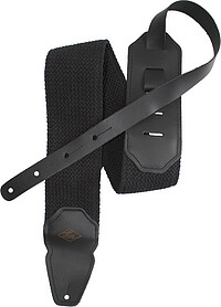 Breite: 7,5 cm Ausführung: Baumwolle mit Lederenden ... LM Gurt LS-307 Cotton schwarz, 7,5 cm