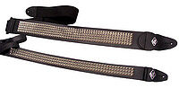 Beschreibung: Ledergurt mit Polyweb Endteilen und Nietenbesatz. In der Länge verstellbar von 118 cm bis 162 cm. 5,0 cm …... LM Gurt PS-201ST Polyweb/Nieten, 5 cm