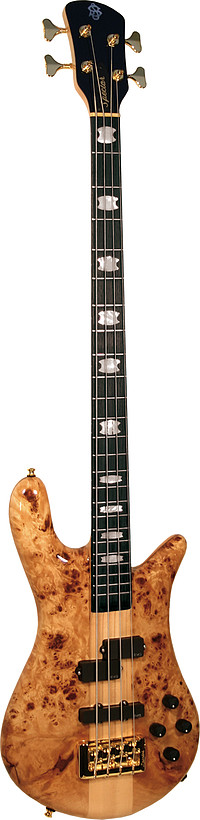 Der Euro bietet alle Features, die Spector Bässe weltweit berühmt gemacht haben. Den extrem komfortablen, komplett gewölbten Korpus aus europäischer Erle mit diversen Decken- hölzern, den 3- ... Spector Euro 4 LX Poplar Burl Gloss Eb.
