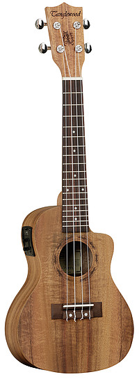 SHAPE: Concert Cutaway TOP: Koa BACK: Koa SIDES: Koa NECK (MATERIAL): Okoume FINGERBOARD: Rosewood BRIDGE: Rosewood BINDING: None SADDLE: ABS Ivory White NUT: ABS Ivory White (35mm) SCALE LENGTH: ... Tanglewood TUKOAEC Exotic Ukulele