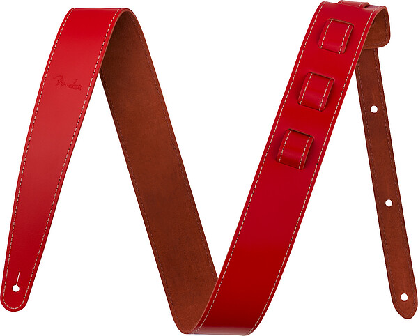 Fender® Essentials Leather Strap red 2"  