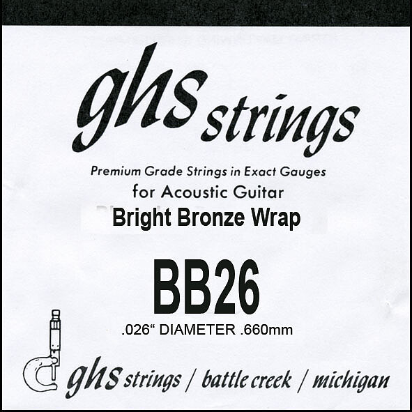 GHS Einzelsaite Bright Bronze BB 26  