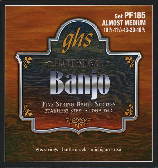 GHS PF 185 5-Str. Banjo String St. Steel 