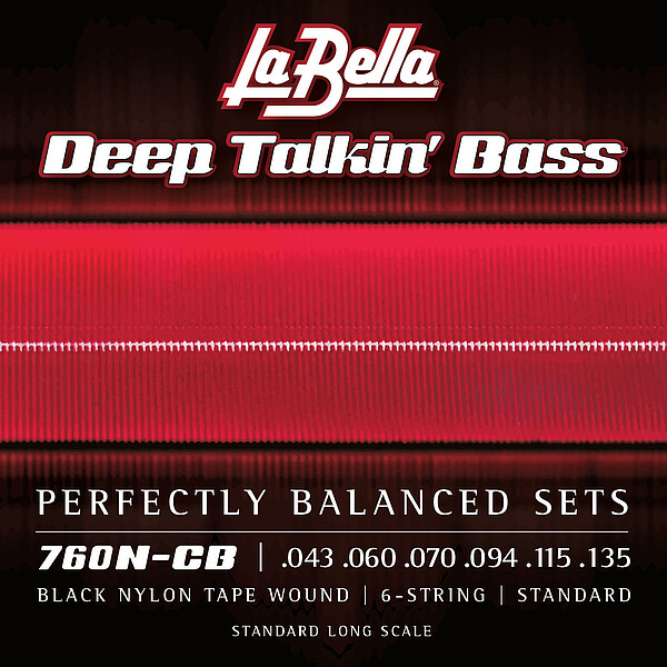 La Bella 760N-CB Black Nylon Bass043/135 