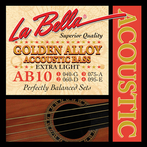 La Bella Brasswound Acoustic Bass *  