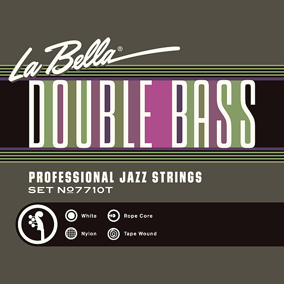 La Bella Double Bass 7710T White Nylon  