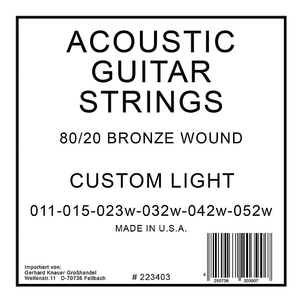 USA String Western 011/052 Bronze Wound  
