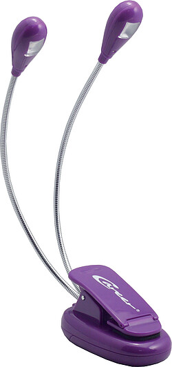 Career LED Clip Light, 2/1, purple, USB  