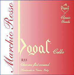 Dogal R33 Cello M. Rosso 4/4-3/4 chrome  