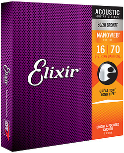 Elixir 11308 8-St Baritone 80/20 016/070 
