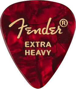 Fender® 351 Picks, XHeavy, Red Moto 12  