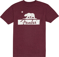 Fender® Burgundy Bear Unisex Tee, L  