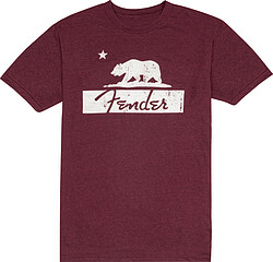 Fender® Burgundy Bear Unisex Tee, M  