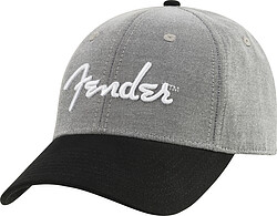 Fender® Hipster Dad Hat, Gray and Black  