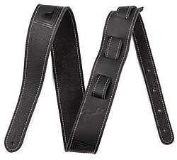 Fender® Monogr. Leather strap, black  