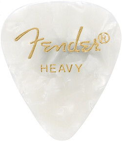 Fender® Picks 351 heavy/white moto (12)  