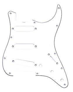 Fender® Strat® Pickguard SSS, 11L, wh  