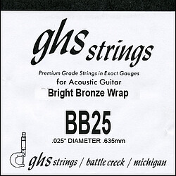 GHS Einzelsaite Bright Bronze BB 25  
