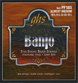 GHS PF 185 5-Str. Banjo String St. Steel 