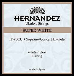 Hernandez Ukulele White Soprano/Concert  