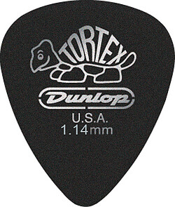 Dunlop Plectren Black Tortex 114 (12)  