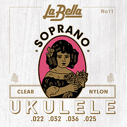 La Bella 11 Soprano Ukulele/​clear Nylon 