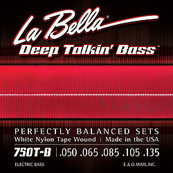 La Bella Bass 750TB White Nylon 050/135  