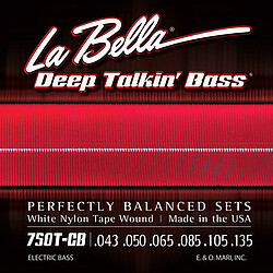La Bella Bass 750TCB White Nylon 043/135 