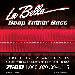 La Bella Bass 760C White Nylon 060/115 