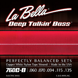 La Bella Bass 760CB White Nylon 060/135 
