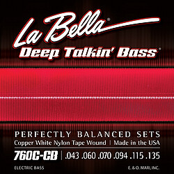 La Bella Bass 760CCB White Nylon 043/135 
