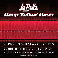 La Bella Black Nylon Tape 750NB 050/135 