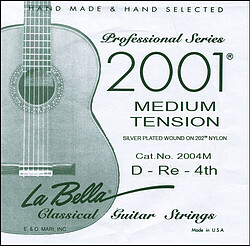 La Bella Einzelsaite 2001 Medium D4  