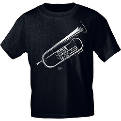 T-Shirt schwarz Flügelhorn XL  