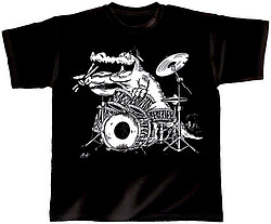 T-Shirt schwarz Kroko Power M  