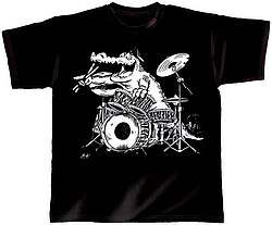 T-Shirt schwarz Kroko Power XXL  