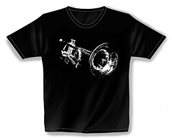 T-Shirt schwarz Space Trumpet L  