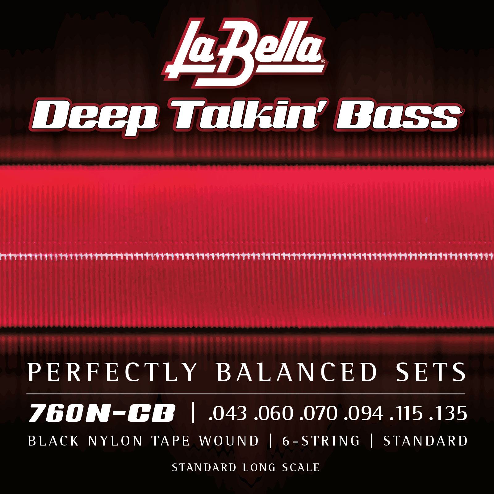 La Bella 760N-​CB Black Nylon Bass043/​135 