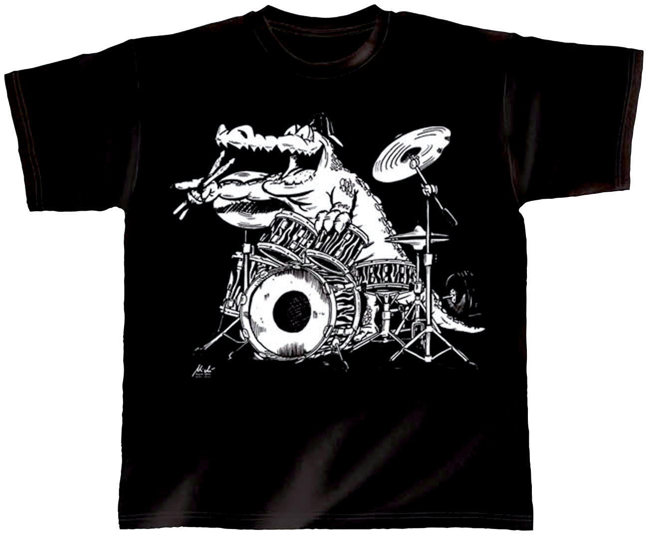T-​Shirt schwarz Kroko Power M  