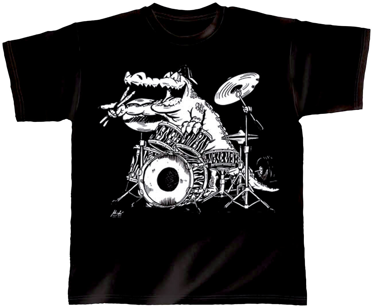 T-​Shirt schwarz Kroko Power XL  