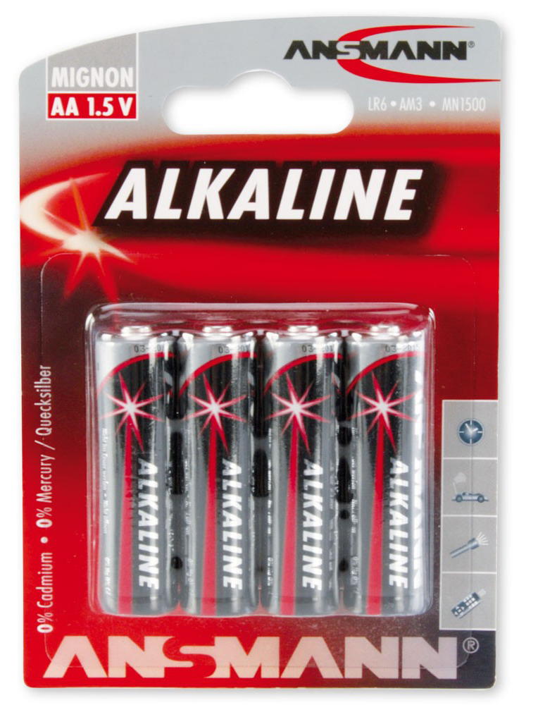 Ansmann Alka-​Batterie Mignon AA 1,​5V (4) 