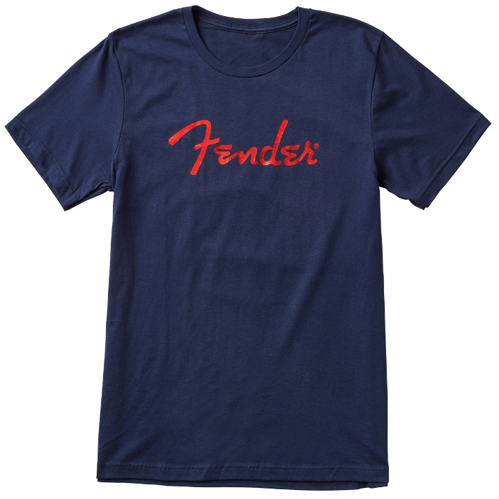 Fender® Foil Spaghetti Logo Tee blue S  