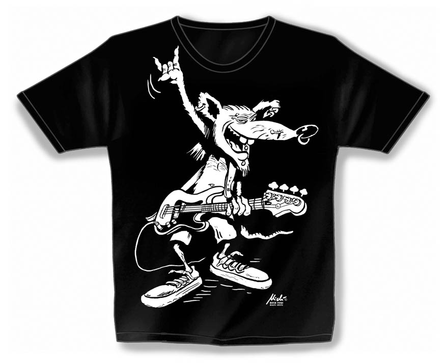 T-​Shirt schwarz Bass Rat L  