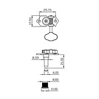 AP TK-7910-001 True Tune Open 3/3 nickel 