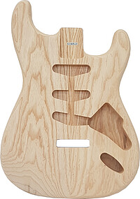 Zweiteilger Gitarrenkorpus aus japanischer Fertigung. Ash Unlackiert Fräsung von oben (für Schlagbrett-Montage): - …... Catfish JS-Korpus Ash