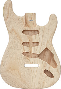 Zweiteilger Gitarrenkorpus aus japanischer Fertigung. Light Ash Unlackiert Fräsung von oben (für Schlagbrett-Montage): - …... Catfish JS-Korpus Light Ash