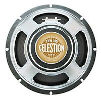 Der Ten 30 verbindet warme Tiefen mit ausgewogenen Mitten und klaren Höhen. Im Clean Sound ist er offen und brilliant. In …... Celestion® Ten 30 10", 30W, 8 Ohm